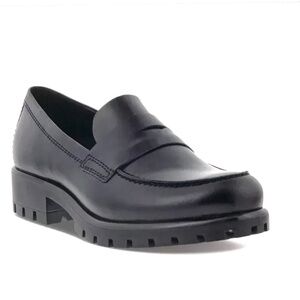 ECCO Modtray Moc Toe Platform Penny Loafer Black Women’s Size 9 EU40